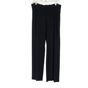 Equestrian Black Wide Leg Back Zip Pants Size Large Western Neutral Outdoor